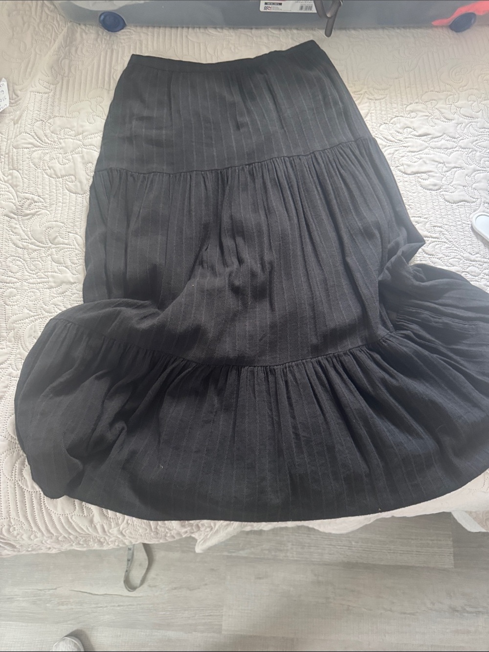 Abound Black Tiered Maxi Skirt